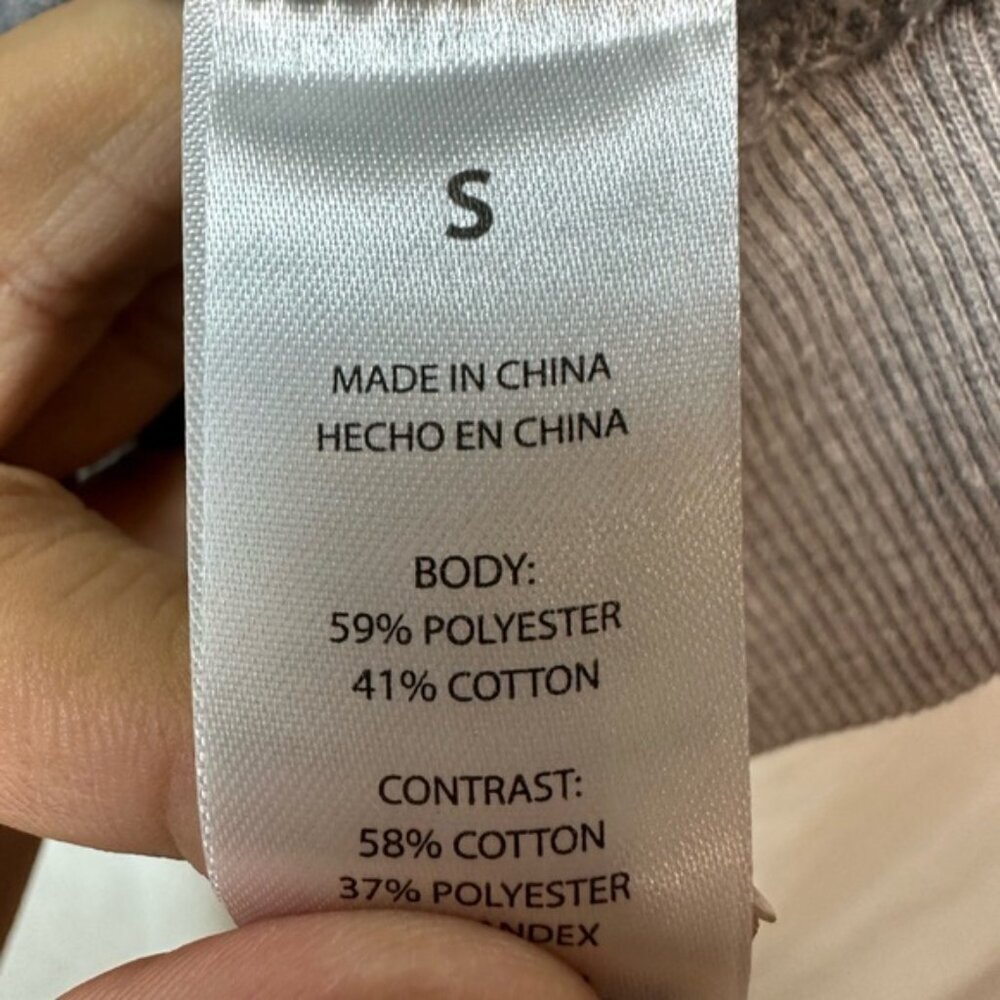 Wildfox Size S Gray Merci Sweatshirt - Picture 5 of 6